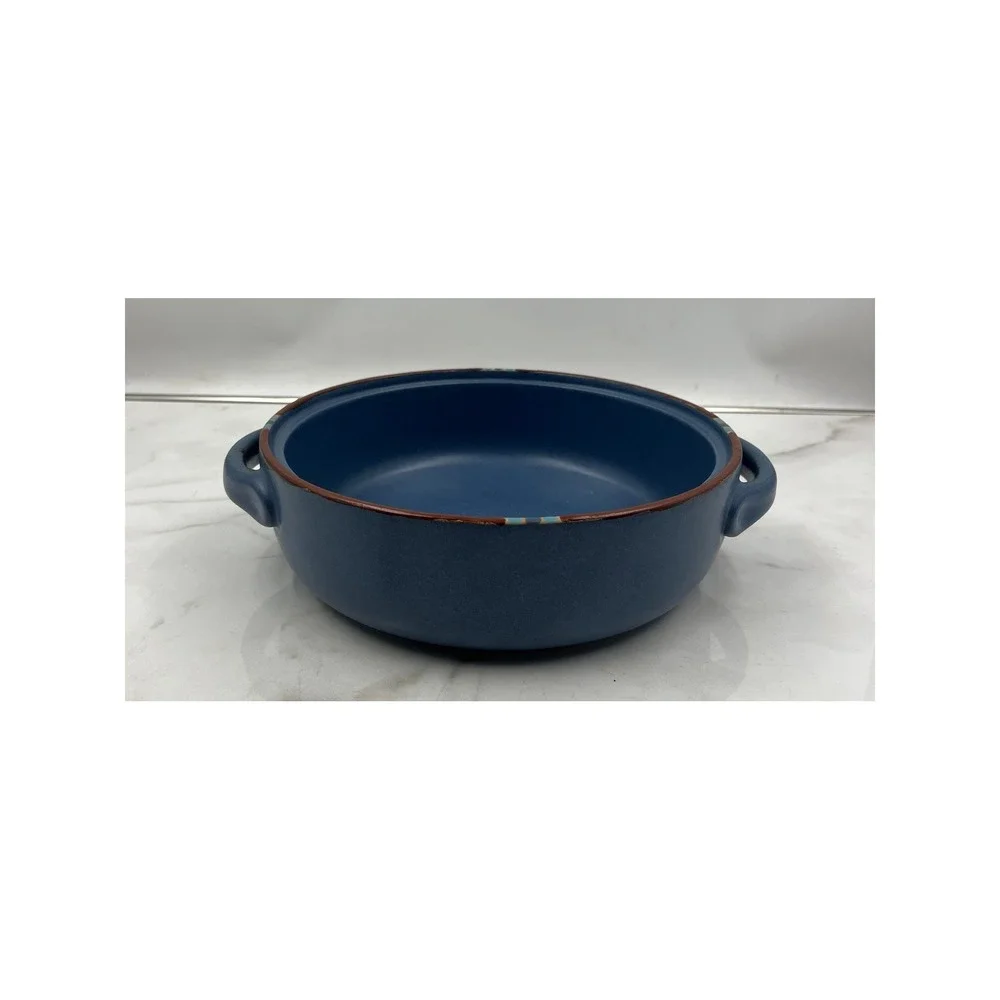 Dansk Mesa Sky Blue Stoneware Round Baker Casserole Dish Portugal 8.5 inch